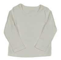 Bílé žebrované triko Shein