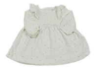 Bílé sametové šaty s hvězdami M&S