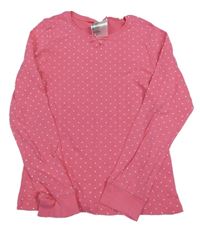 Ružové bodkovaná é tričko H&M