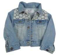 Modrá riflová bunda s krajkou Denim Co.