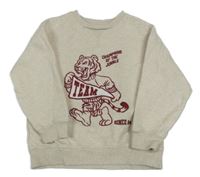 Svetlobéžová mikina s tigrom M&S