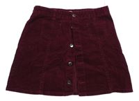 Vínová menšestrová prepínaci sukňa