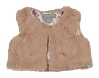 Růžová kožešinová podšitá vesta Primark