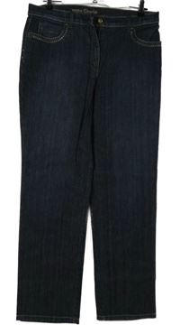 Dámske tmavomodré rifle s kamienkami Bonita