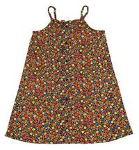 Čierno-farebné kvietkovane šaty Primark