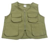 Khaki vesta s kapsami Shein