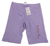 Lila rebrované elastické kraťasy Matalan
