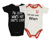 2x body - bílé s nápisem + černé s nápisem 