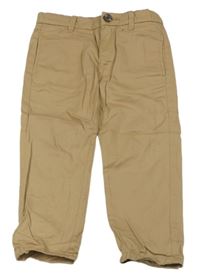 Béžové plátěné kalhoty H&M