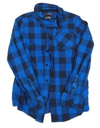 Modro-černá kostkovaná flanelová košile Chapter young