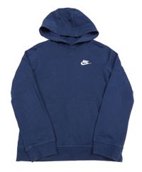 Tmavomodrá mikina s logem a kapucí Nike