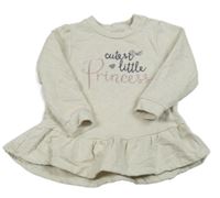 Béžová mikinová tunika s nápisom Nutmeg