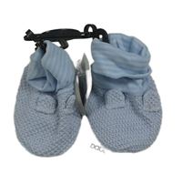 Nové - Světlemodré pletené cápáčky TU