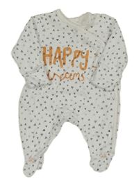 Biely overal so srdiečkami a nápisom George