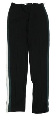 Černé tregíny s pruhy Mango