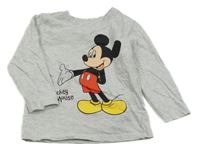 Sivé tričko s Mickeym Disney