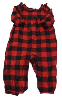 Červeno-černý kostkovaný overal GAP