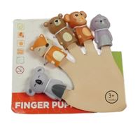 Nové - 5x gumový maňásek - zvířátky 