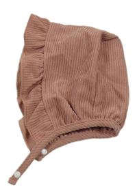 Starorůžový manšestrový čepeček