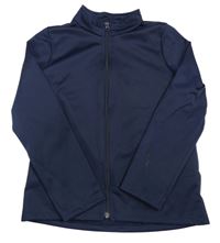 Tmavomodrá športová prepínaci funkčná mikina Decathlon