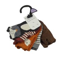 Nové - 5x barevné ponožky se zvířaty F&F