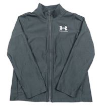 Tmavošedá sportovní funkční propínací mikina Under Armour 