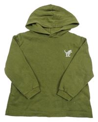 Khaki mikina s dinem a kapucňou H&M