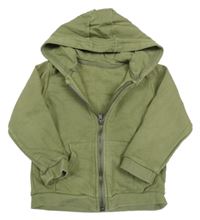 Khaki prepínaci mikina s kapucňou M&S