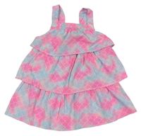 Světlemodro-ružové vrstvené šaty zn. Pep&Co
