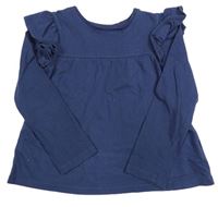 Tmavomodré tričko s volánky Mothercare