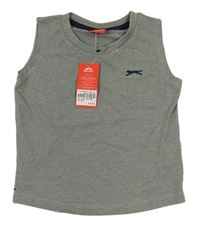 Sivé melírované tielko s logom Slazenger