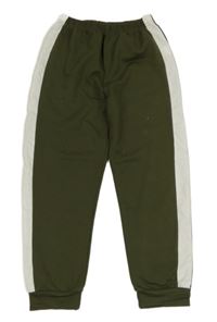 Khaki-bílé tepláky Shein
