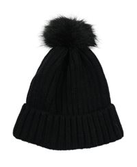 Černá pletená čepice s bambulí Next