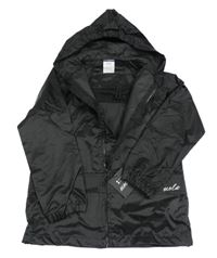 Nové - Černá šusťáková nepromokavá bunda s kapucí