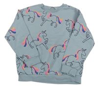 Světlemodrá mikina s jednorožci M&S