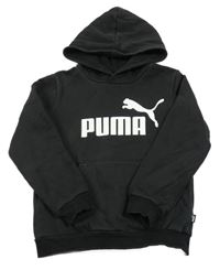 Černá mikina s logem a kapucí Puma 