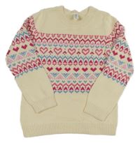 Smetanový svetr se vzorem Topolino