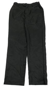 Čierne vzorované spoločenské nohavice