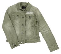 Sivá rifľová bunda s nápismi Coolcat