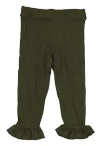 Khaki legíny s volánikmi River Island