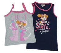 2x - Šedá + tmavomodrá košilka se Skye