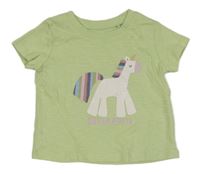 Světlezelené tričko s jednorožcem Next 