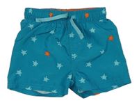 Zelenomodré plážové kraťasy so korytnačkami H&M