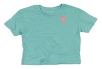 Mátové crop tričko s kvietkom Primark