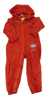 Červená šusťáková funkční jarní kombinéza s kapucí Regatta