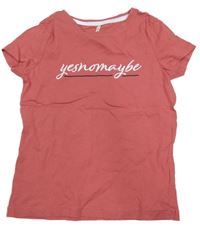 Malinové tričko s nápisom