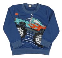 Tmavomodrá mikina s monster truck Shein