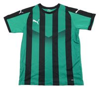 Zeleno-černé funkční sportovní tričko Puma