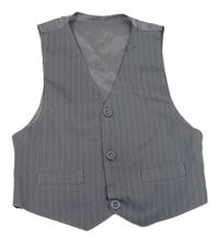 Šedá pruhovaná společnská vesta