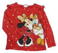 Červené triko s Minnií a Daisy Disney